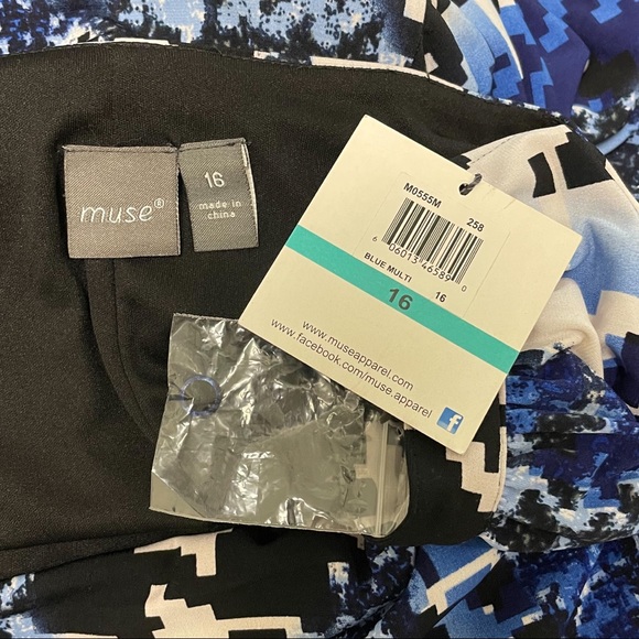 Muse Houndstooth Split Sleeve Jersey Stretch - Picture 8 of 9